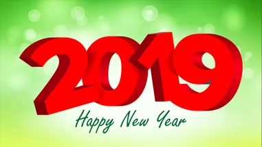 2019 Happy New Year Background Vector