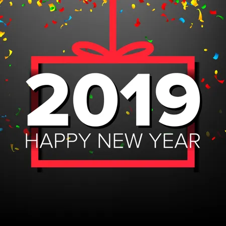 2019 Happy New Year Background Illustration
