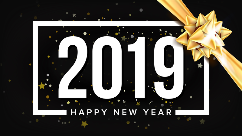 2019 Happy New Year Background  Illustration