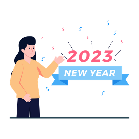 2023 Ano Novo  Ilustração