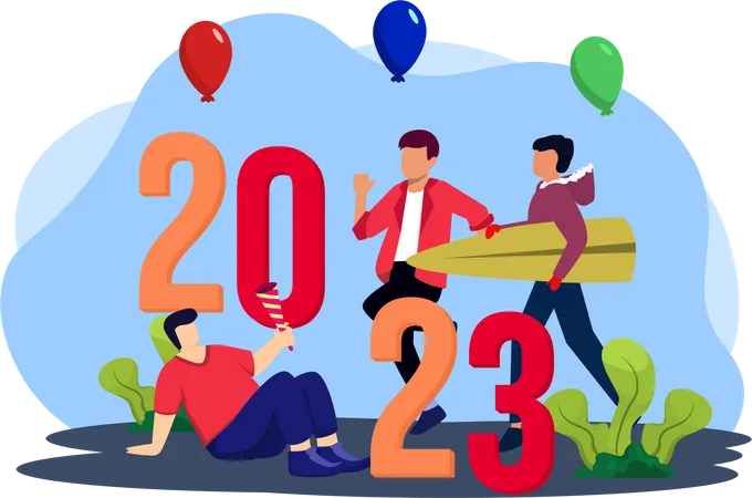 2023 new year celebration  Illustration