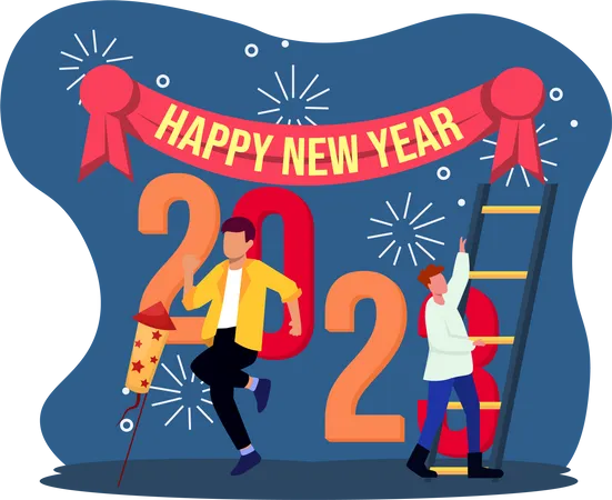 2023 new year party Illustration