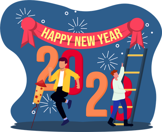 2023 new year party  Illustration