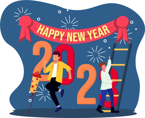 2023 new year party  Illustration