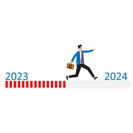 2024 New year progress  Illustration