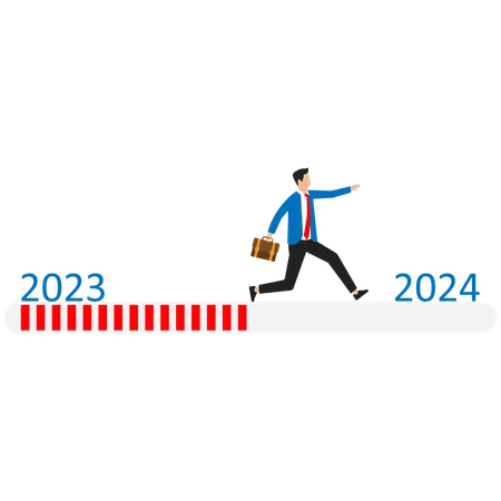 2024 New year progress  Illustration