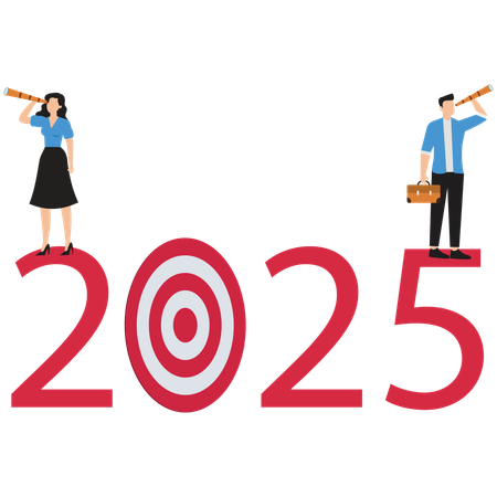 Unternehmensziele 2025  Illustration