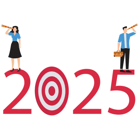 Unternehmensziele 2025  Illustration