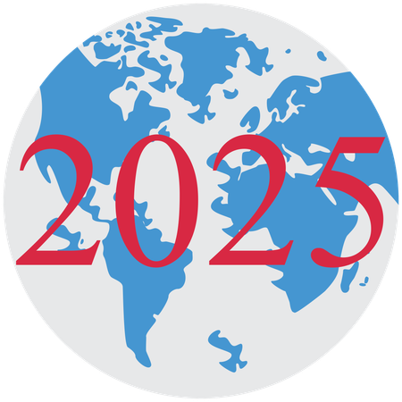 2025 with a healthy globe  Illustration