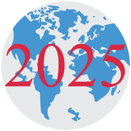 2025 with a healthy globe  Illustration