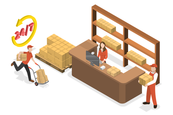 24 7 Goods Supply  Illustration