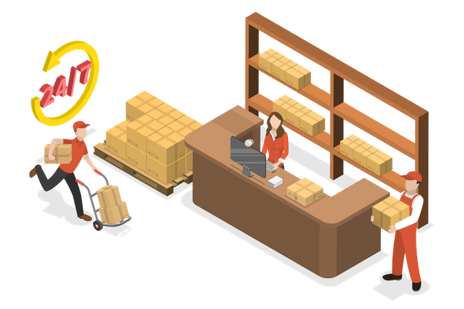 24 7 Goods Supply  Illustration