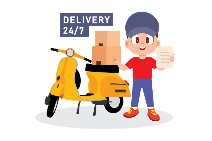 24 7 Lieferservice  Illustration