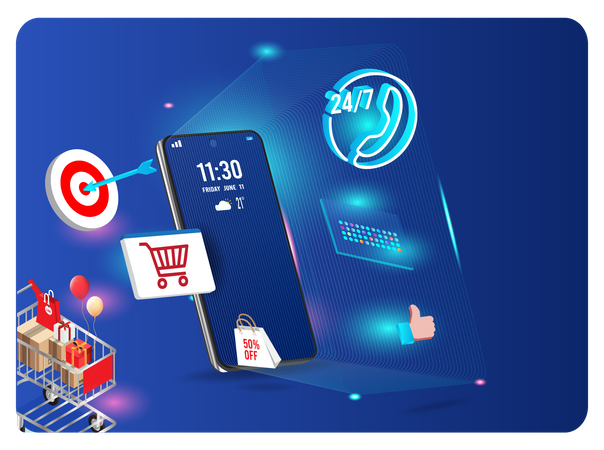 24 hour customer service  Illustration