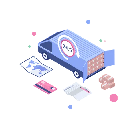 24 hour delivery  Illustration