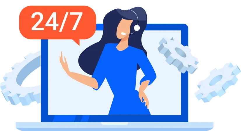 24 hours customer service  Illustration