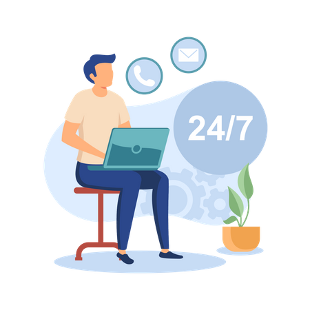 24 hours service  Illustration