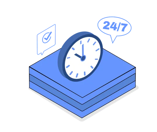 24/7 Service Availability  Illustration