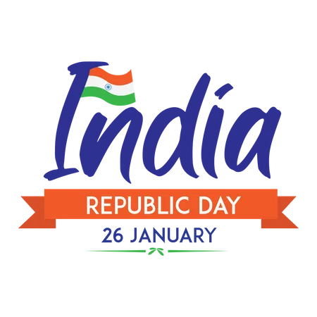 26 de janeiro Dia da República da Índia  Ilustração