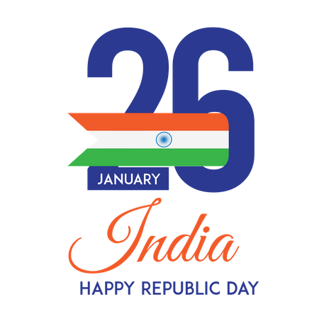 26 January India Republic day  Illustration