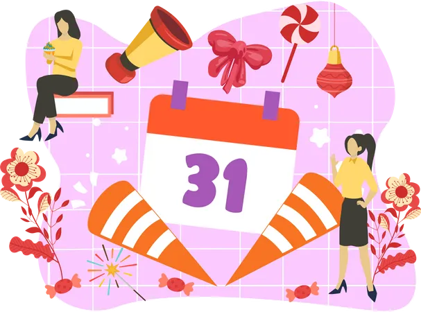 31 st date on calendar  Illustration