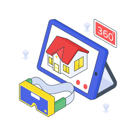 3D Home View  Illustration