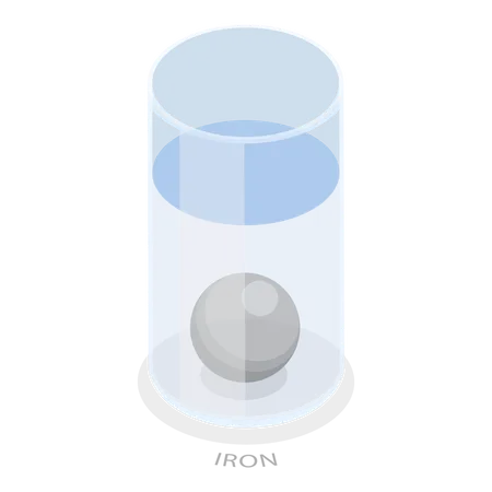 3D Isometric Flat Illustration of Buoyancy Force. Item 2  Illustration