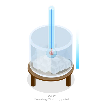 3D Isometric Flat Illustration of Freezing, Melting And Evaporation. Item 3  Illustration