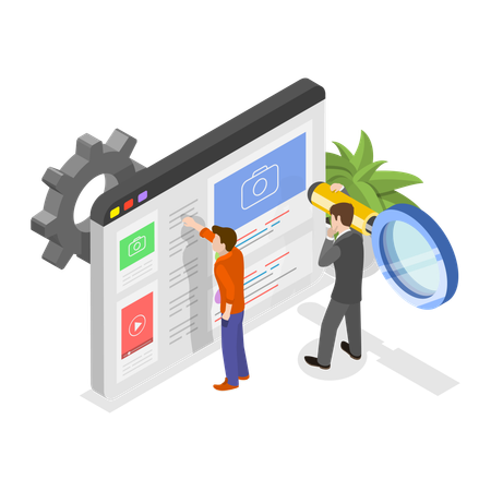 3D Isometric Flat Illustration of Requirements Analysis. Item 3  Illustration