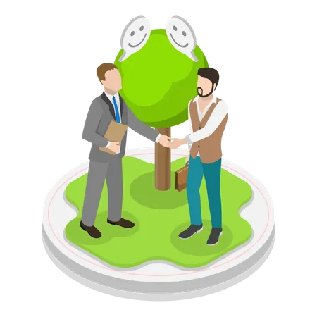 3D Isometric Flat Vector Illustration of Types Of Business. Item 7  Illustration