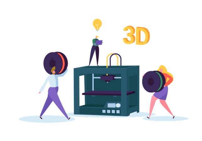 3D Printing  Illustration