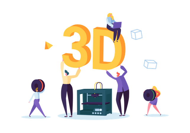 3D Printing Technology  Illustration