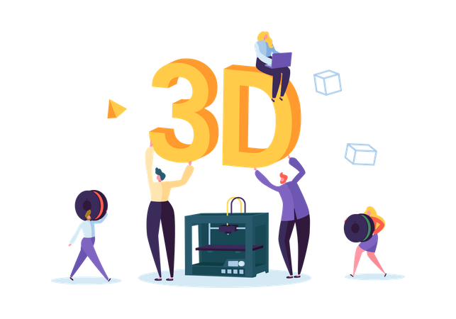 3D Printing Technology  Illustration