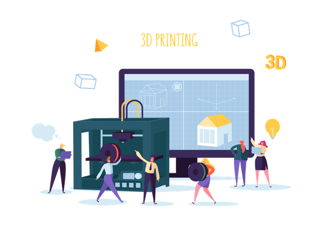 3D Printing Technology  Illustration