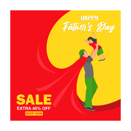 40% discount offered for shopping during Father's Day celebrations  Illustration