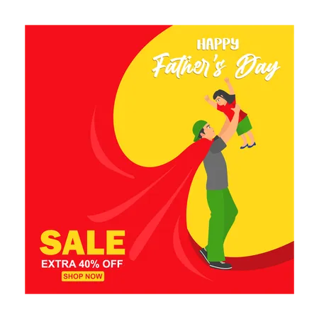 40% discount offered for shopping during Father's Day celebrations  Illustration