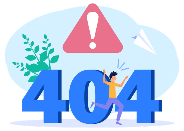 Alerta de error 404  Ilustración