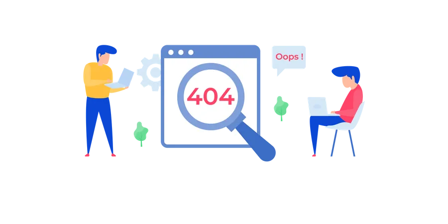 Erreur 404 dans la page Web  Illustration