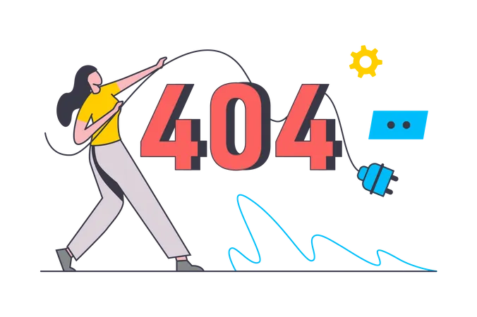 Erreur de connexion 404  Illustration