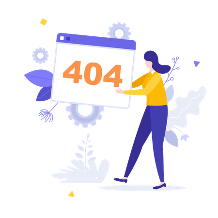404 Error  イラスト