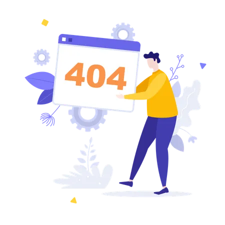 404 Error  イラスト
