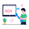 illustrations of 404 error