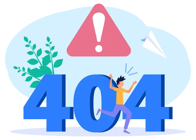 404 Error Alert  Illustration