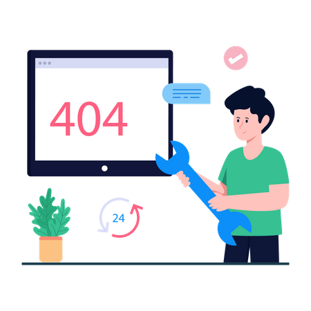 404 Error  Illustration