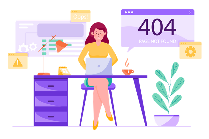 404 error  Illustration