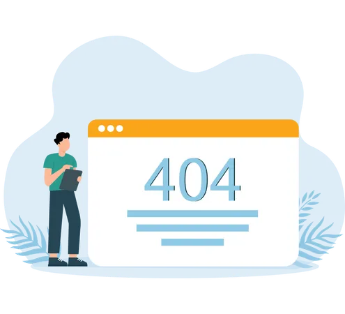 404 Error  Illustration