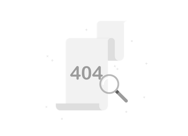 404 error in document  Illustration