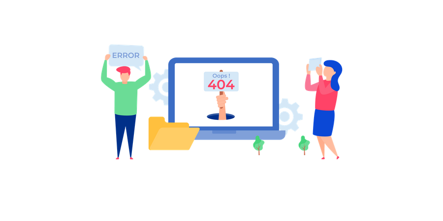 404 error in web page Illustration