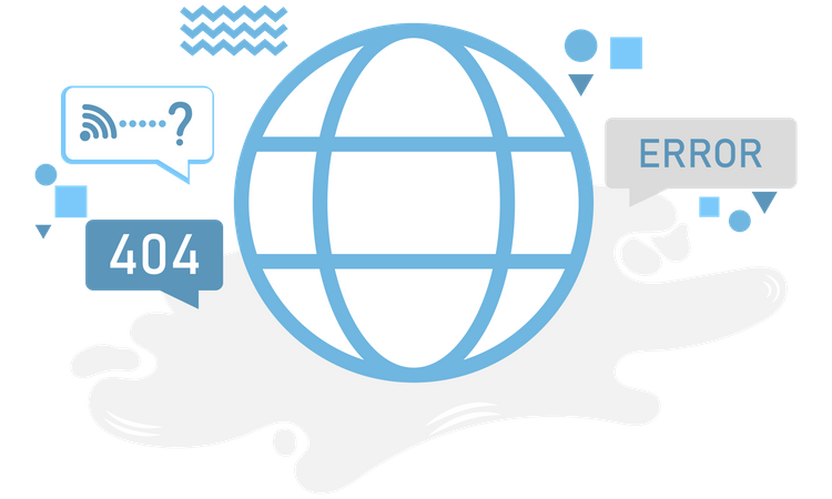 404 error internet error  Illustration