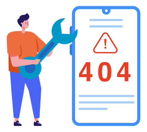 404 Error Message  Illustration